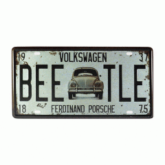 Placa Metal Volkswagen Beetle